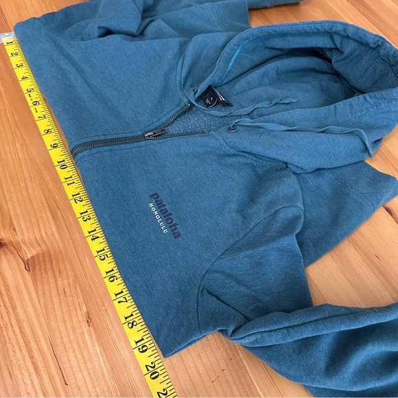 Patagonia Pataloha Men S Honolulu Hawaii Full Zip Hoodie Teal Organic - Picture 11 of 15
